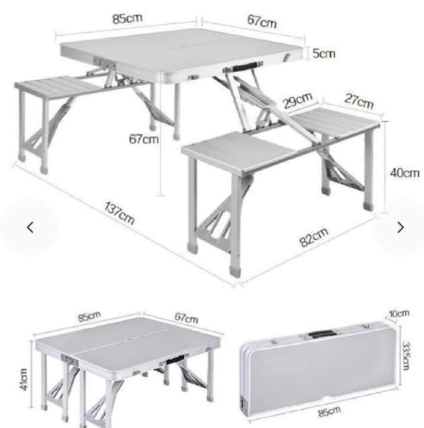 Briefcase Aluminium Picnic Bench - Image 3