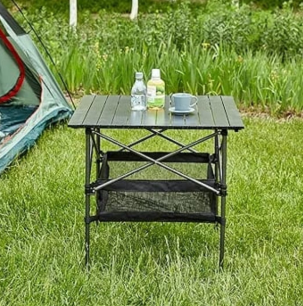 Black Folding Picnic Table - Image 3