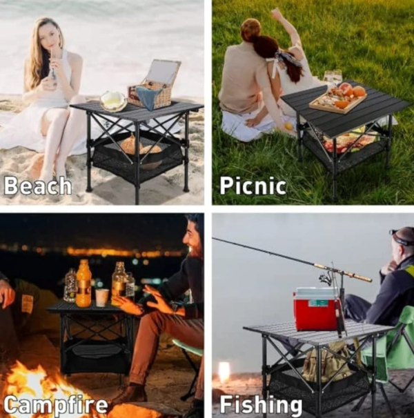 Black Folding Picnic Table - Image 4