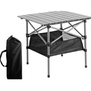Black folding picnic table
